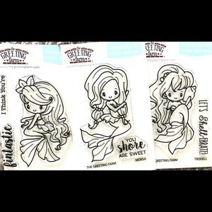 The greeting farm photopolymer stamps - merisa , trishell and Maisea